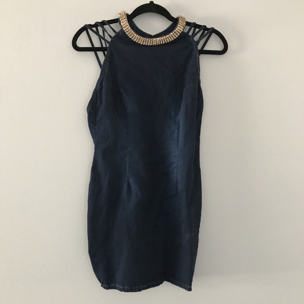 Machine VINTAGE denim bodycon dress